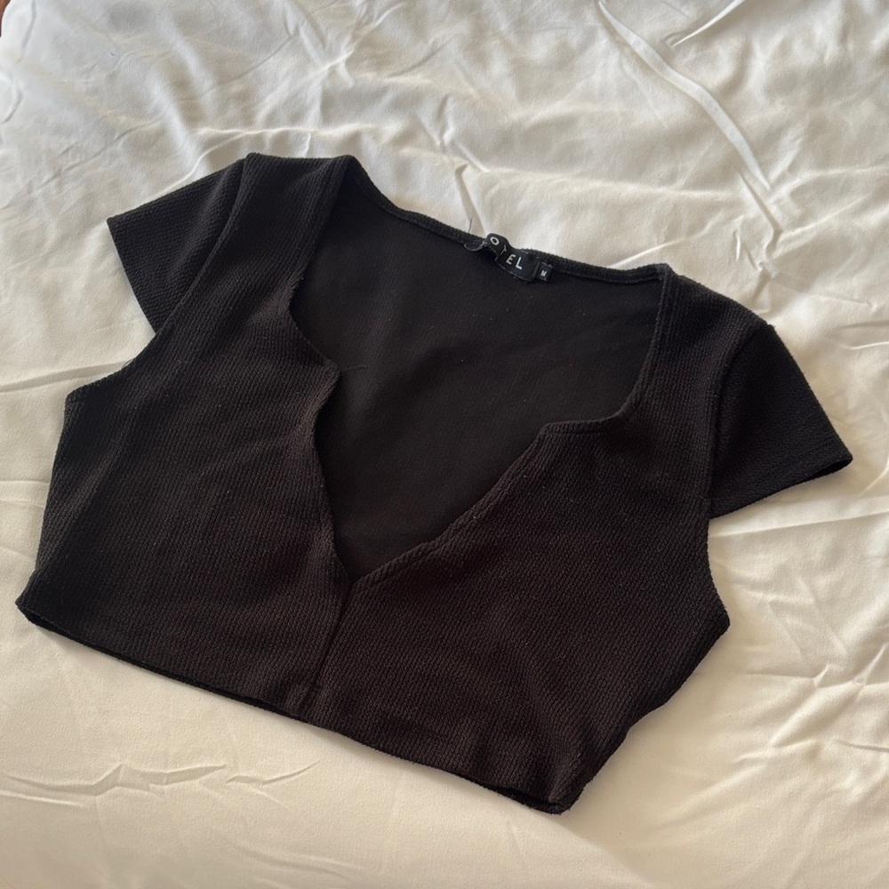 Motel Rocks Black Crop Top